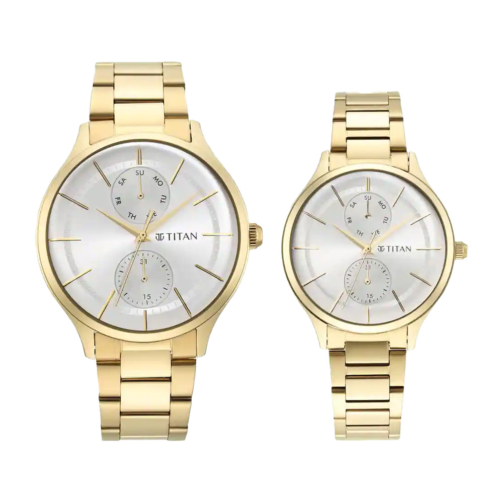 Titan Bandhan Silver Dial Stainless Steel Strap Watch NR9400494204YM01P