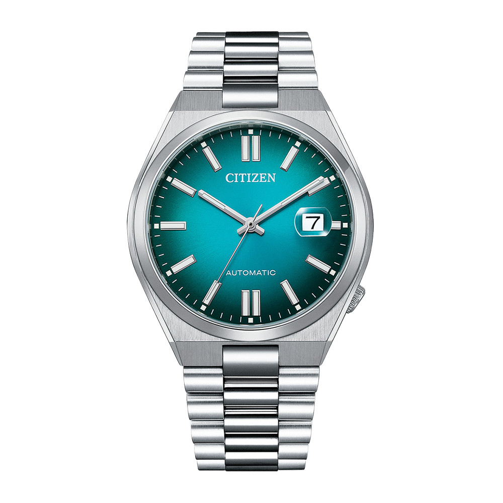 CITIZEN AUTOMATIC GENTS WATCH LAKE GREEN DIAL - NJ0151-88X