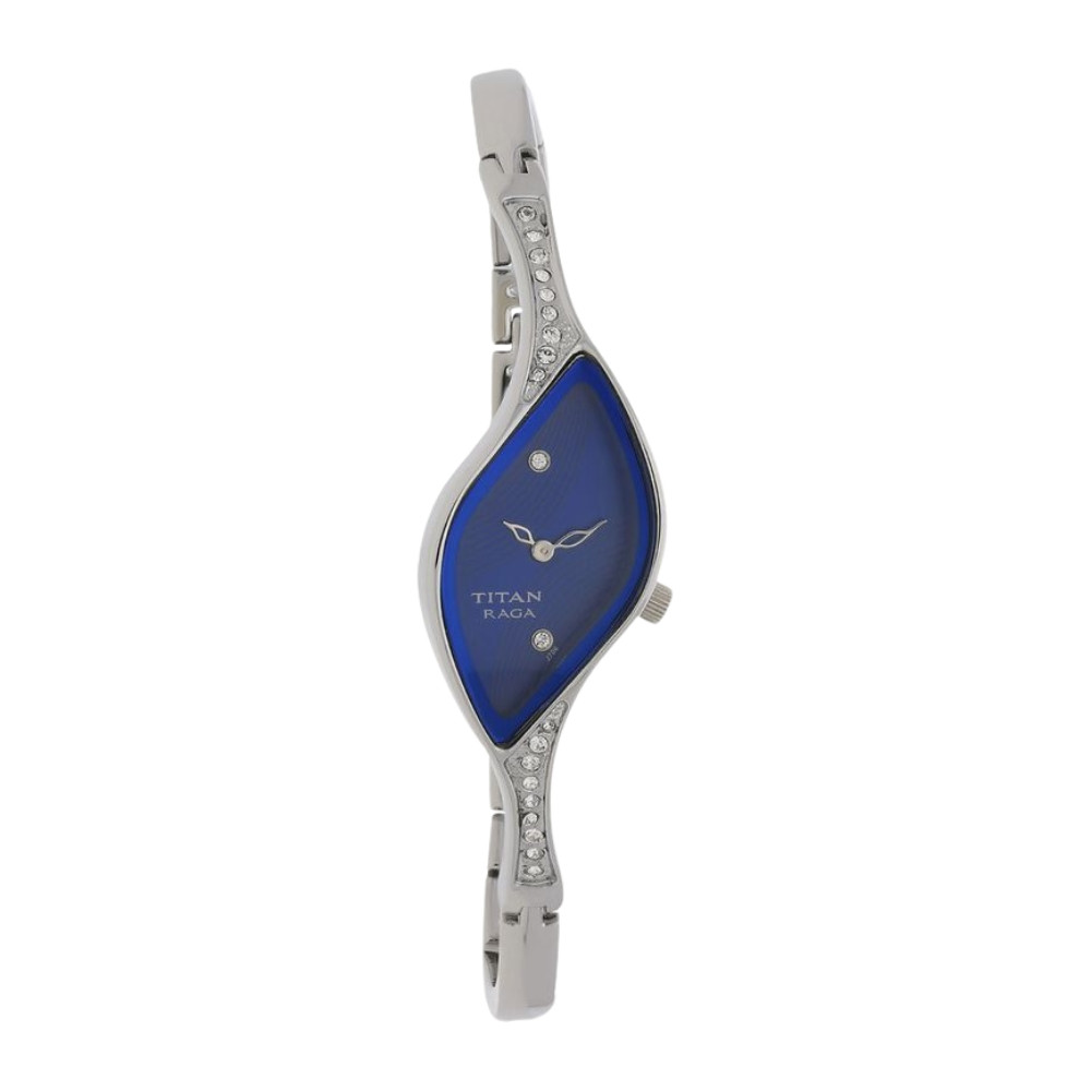 Titan Raga Blue Dial Analog Quartz Metal Strap watch for Women NR9710SM01