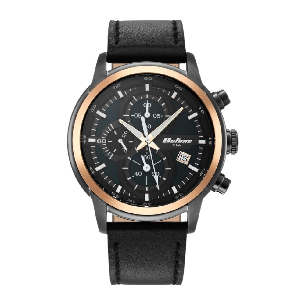 Titan Octane Silver Dial Chronograph Watch for Men NR90086KL03