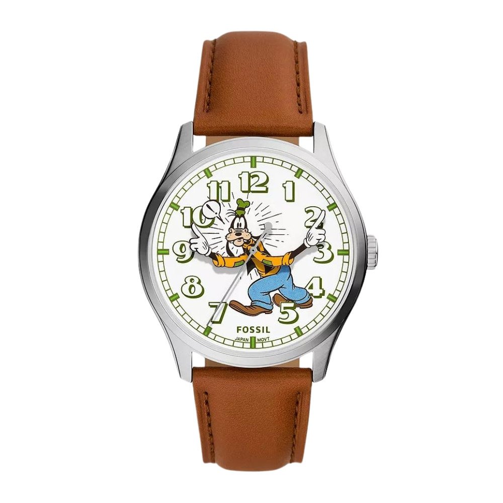 Disney Fossil Special Edition Three-Hand Medium Brown Leather Watch SE1114