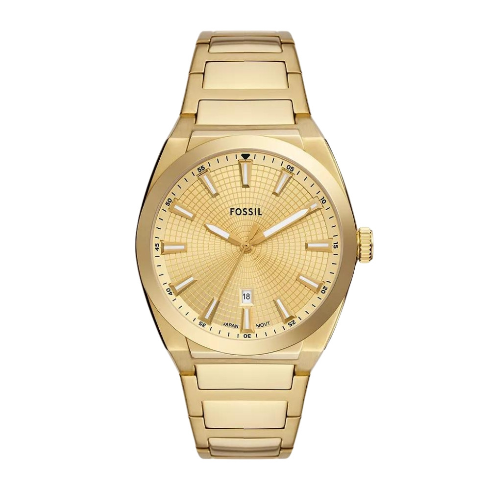 Everett Three-Hand Date Gold-Tone Stainless Steel Watch FS5965