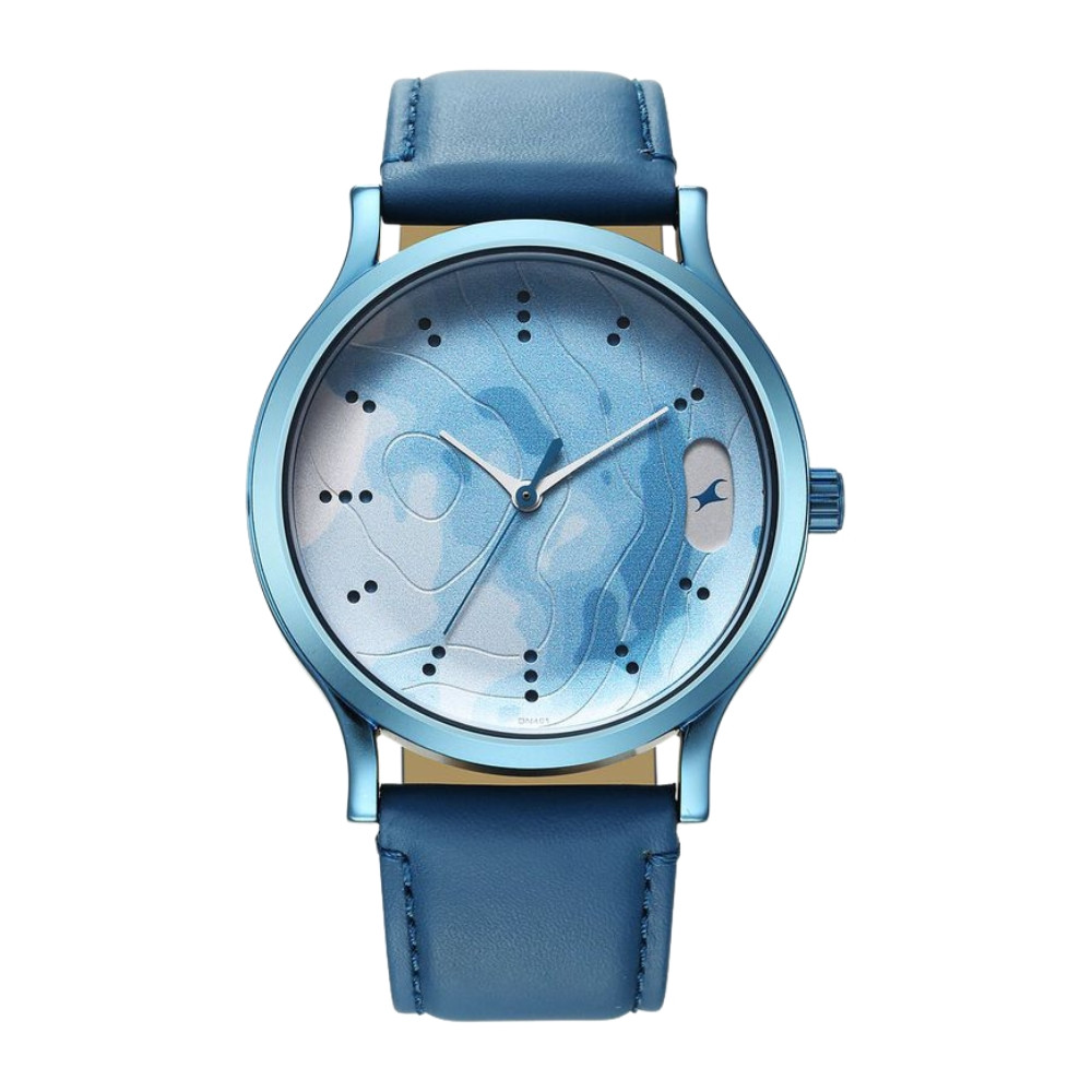 Fastrack Urban Camo Blue Dial Watch for Guys 3296QL01