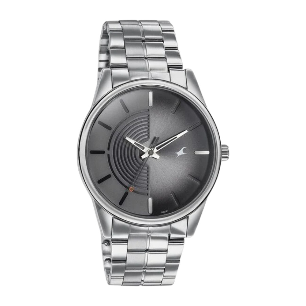 Fastrack Stunners Quartz Analog Grey Dial Stainless Steel Strap Watch for Guys 3305SM02