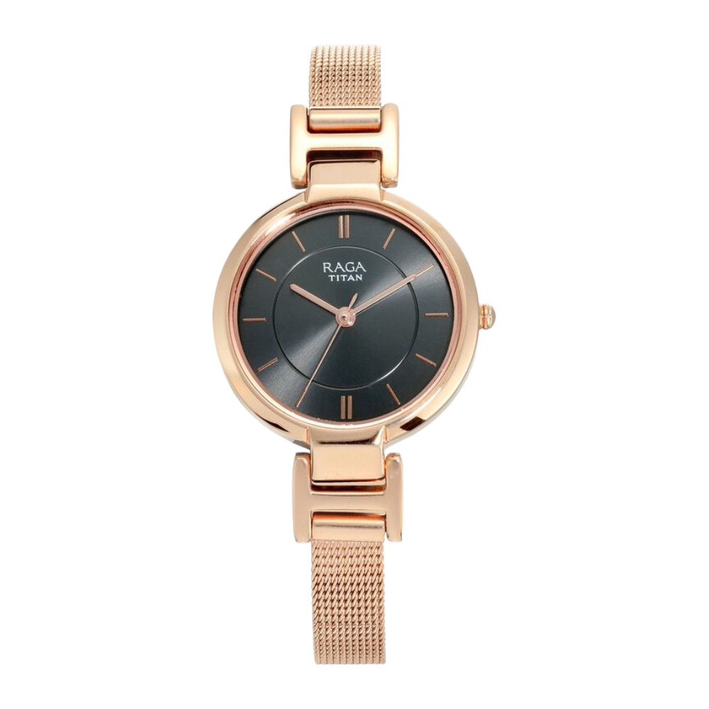 Titan Raga Viva Anthracite Dial Women Watch With Metal Strap NR2608WM02