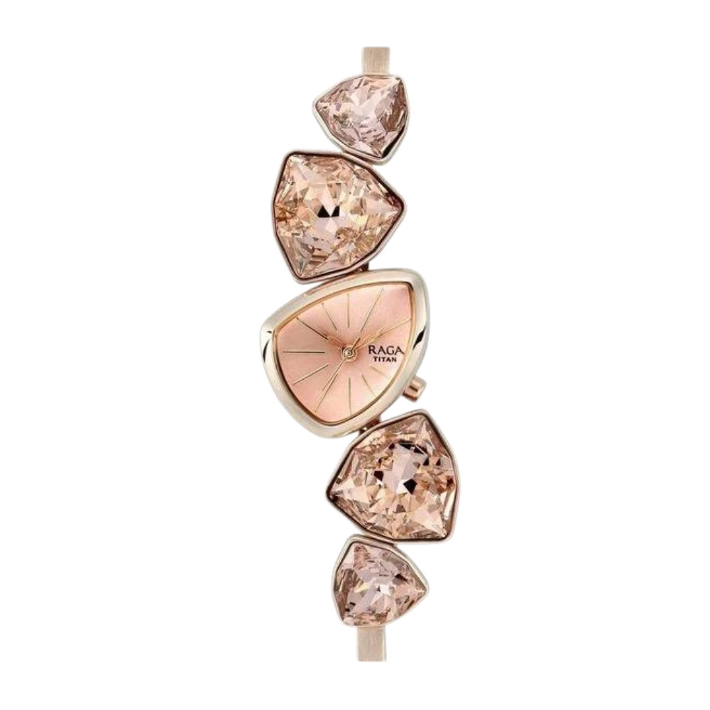 Titan Raga I Am Pink Dial Women Watch With Metal Strap NS95095WM01F