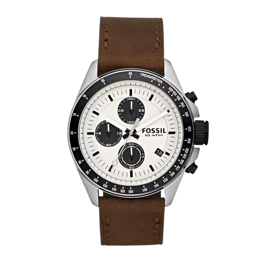 Decker Chronograph Brown Leather Watch CH2882