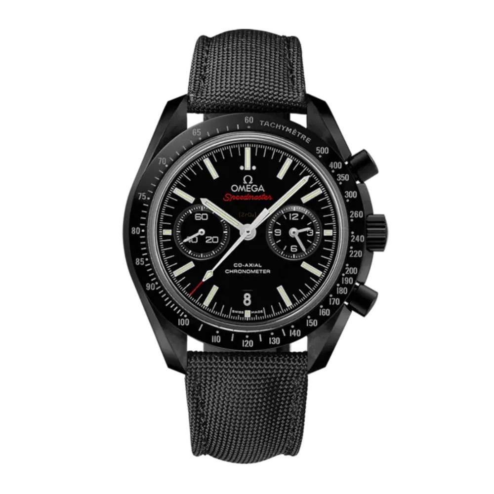 SPEEDMASTER DARK SIDE OF THE MOON 44.25 MM, BLACK CERAMIC ON COATED NYLON FABRIC STRAP WITH FOLDOVER CLASP 311.92.44.51.01.007