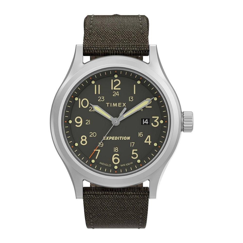 Timex 3 Hands Men's Analog Green Dial Coloured Quartz Watch, Round Dial With 40 Mm Case Width - TW2V07100UJ