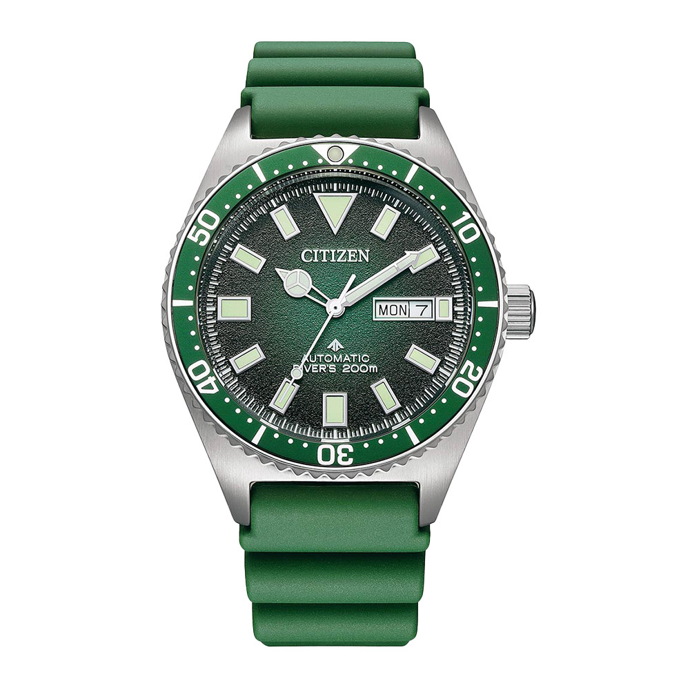CITIZEN AUTOMATIC GENTS WATCH GREEN DIAL - NY0121-09X