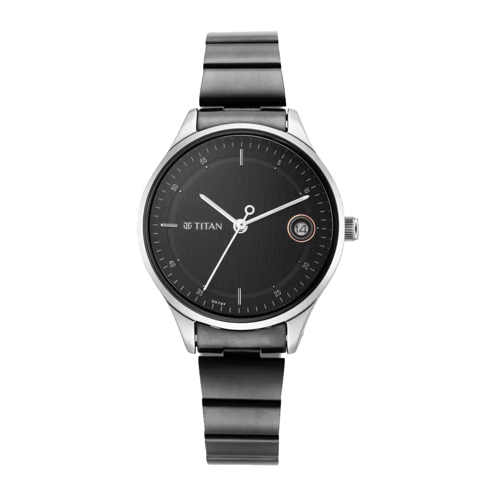 Titan Workwear Silver Dial Women Watch With Stainless Steel Strap NR2649KM01