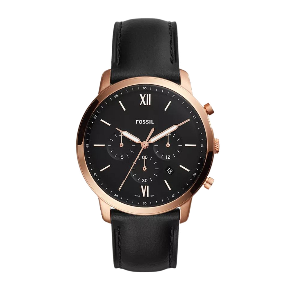 Neutra Chronograph Black Leather Watch FS5381
