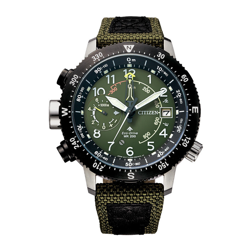 CITIZEN ECO-DRIVE GENTS WATCH GREEN DIAL - BN4048-14X