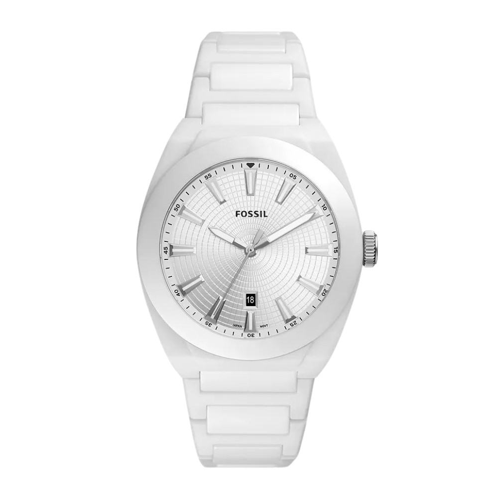 Everett Three-Hand Date White Ceramic Watch CE5026