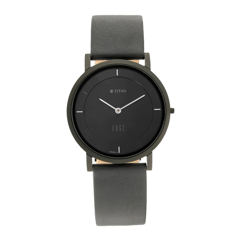 Titan Edge Watch with Black dial and Steel highlights NR1595NL04