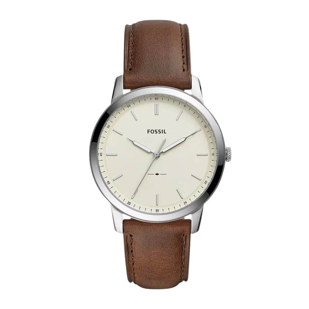 The Minimalist Three-Hand Brown Leather Watch FS5439
