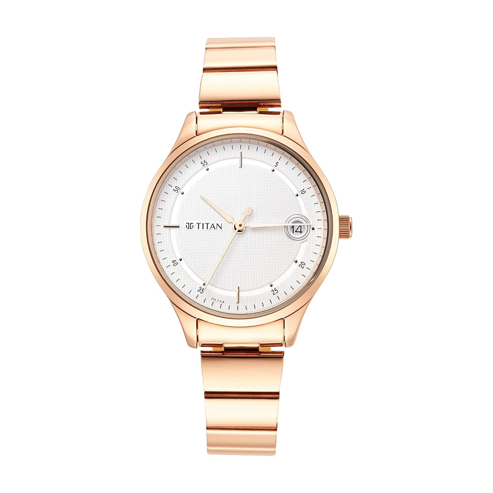 Titan Workwear Silver Dial Women Watch With Stainless Steel Strap NR2649WM01