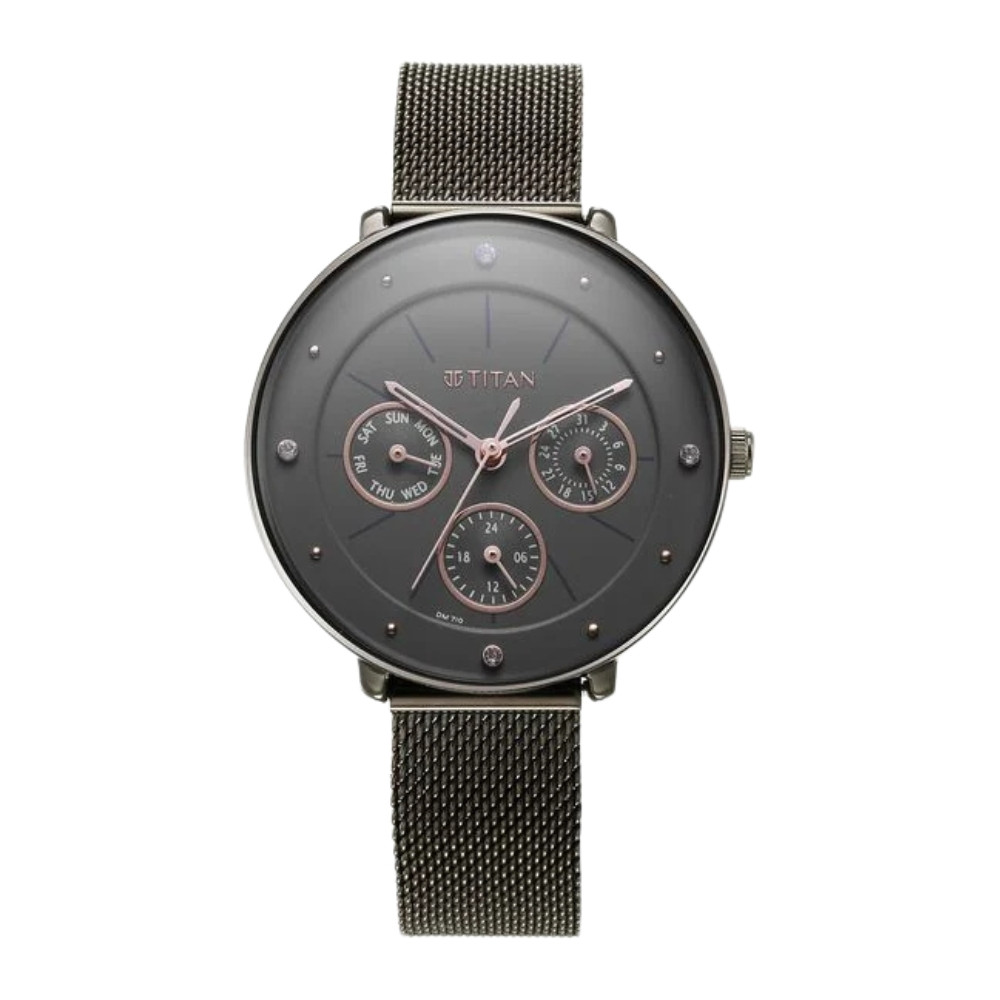 Titan Neo Grey Dial Analog Stainless Steel Strap watch for Women 2651QM01