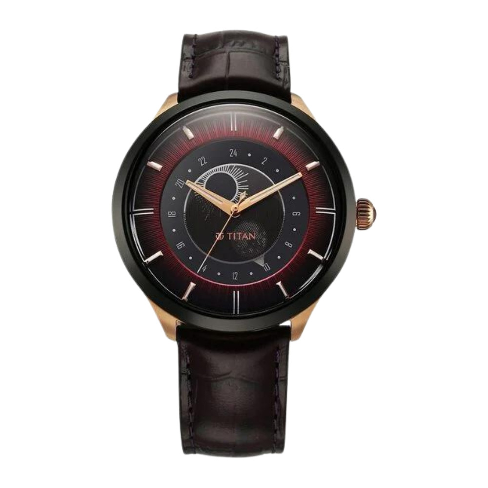 Titan Caleum Sun Moon Phase in Scarlet Red - Stellar Edition 10028KL01