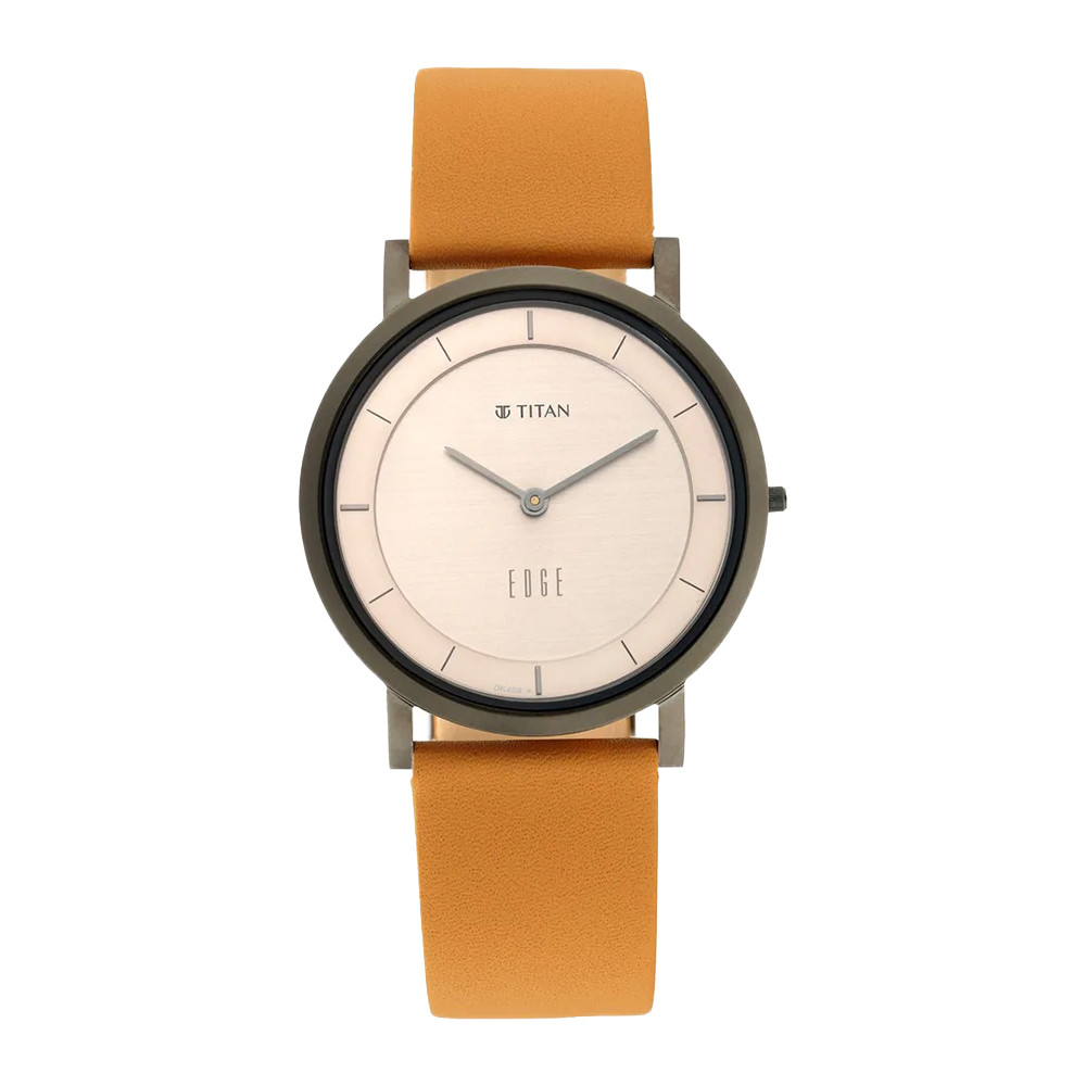 Titan Edge Watch with Beige dial and Anthracite highlights NR1595QL01