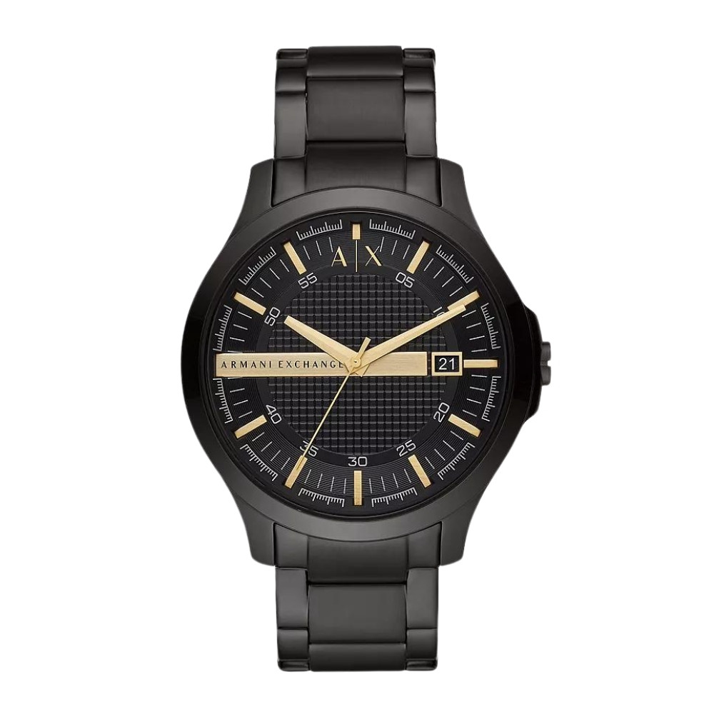 Armani Exchange Three-Hand Date Black Stainless Steel Watch AX2413