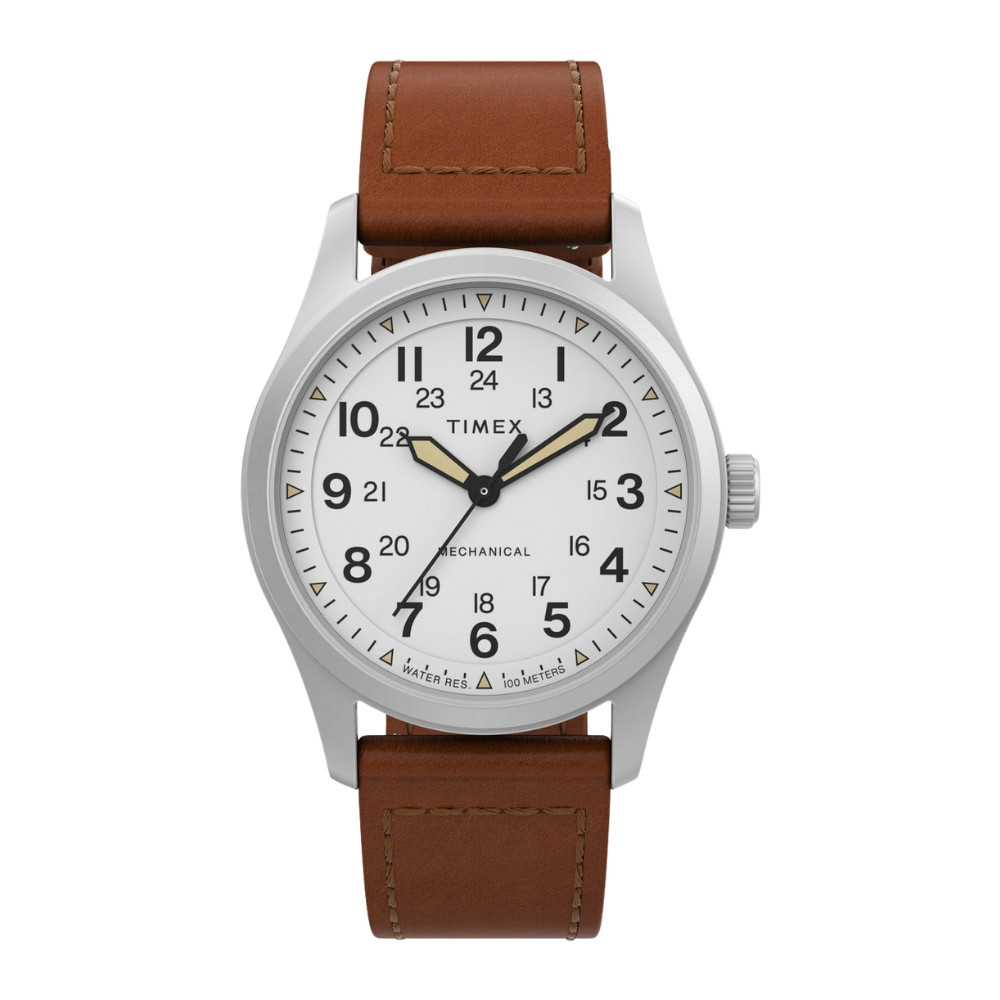 Timex 3 Hands Men's Analog White Dial Coloured Quartz Watch, Round Dial With 38 Mm Case Width - TW2V00600X6