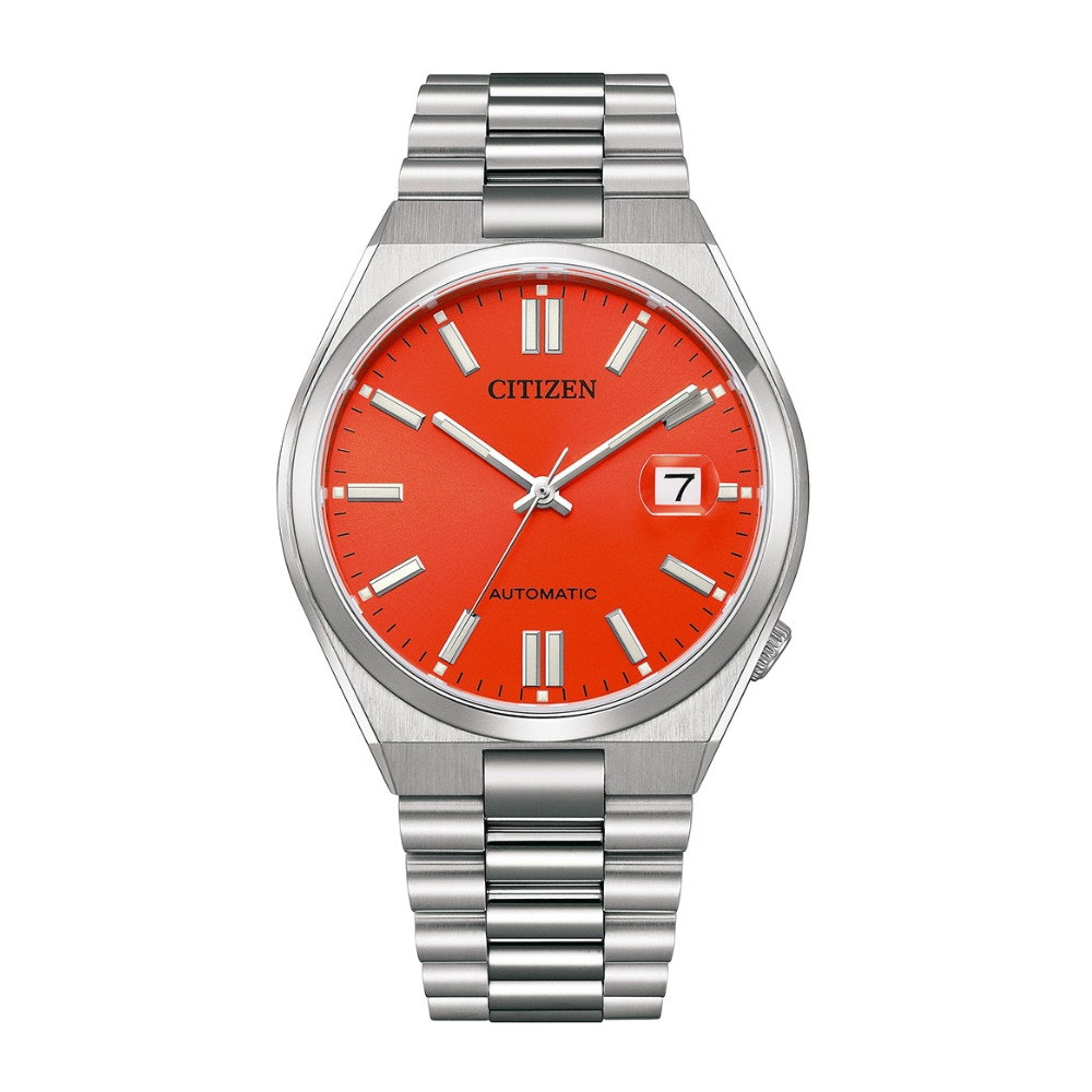 CITIZEN AUTOMATIC GENTS WATCH PANTONE BLAZING RED DIAL - NJ0158-89W