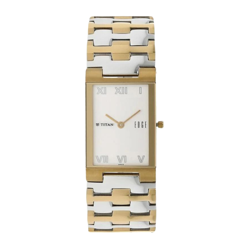 Titan Edge Silver Dial Silver Stainless Steel Strap Watch NR1296BM02