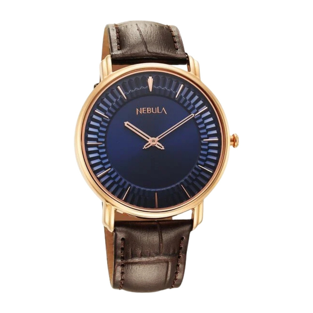 Titan Nebula Art Deco 18k Pink Gold Analog Watch for Men NT5072DL01