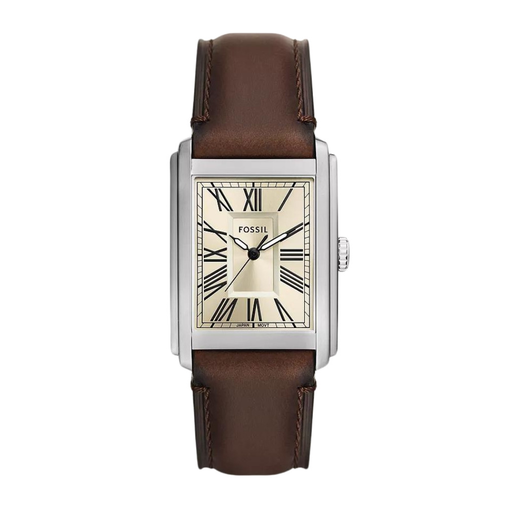 Carraway Three-Hand Brown Leather Watch FS6012