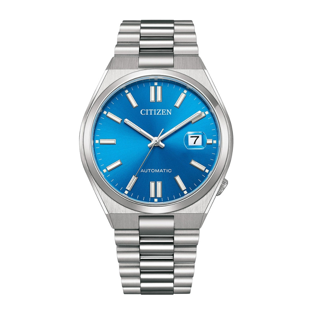 CITIZEN AUTOMATIC GENTS WATCH PANTONE GLOWING BLUE DIAL - NJ0158-89L
