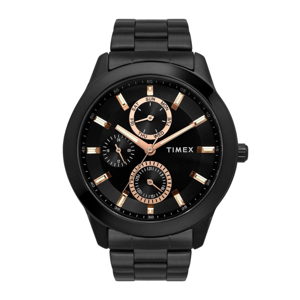 Timex Fashion Men's Black Dial Round Case Multifunction Function Watch -TWEG18508