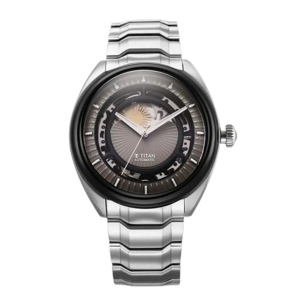 Titan Caelum Multilayered Sun-Moon Dial in Plaster Brown - Stellar Edition 10011KM01